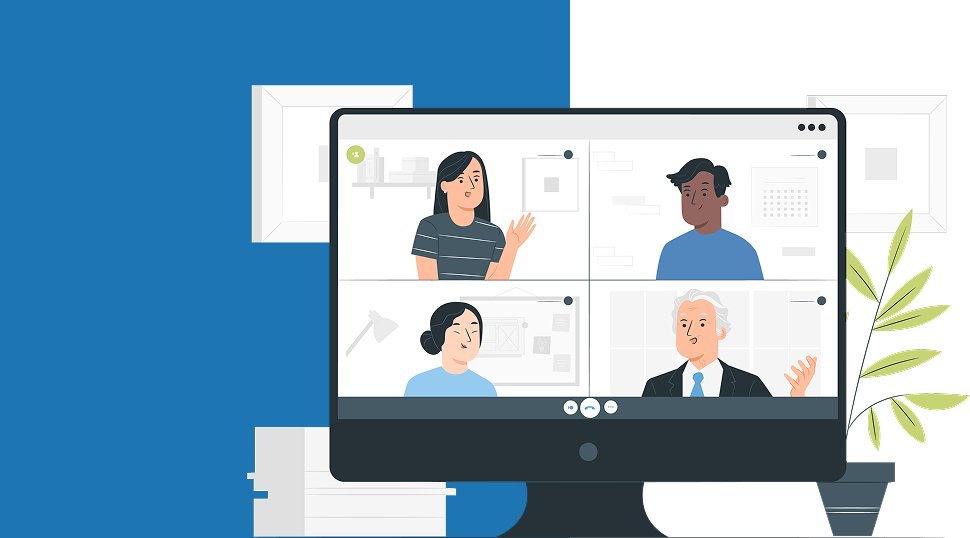 توضيح لاجتماع عبر الإنترنت